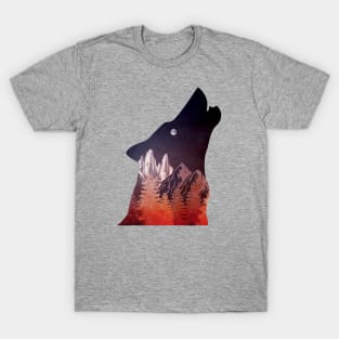 Wolf silhuette T-Shirt